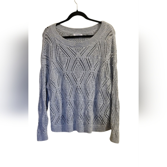 Old Navy Light Blue Textured Women's Sweater - Picture 1 of 3